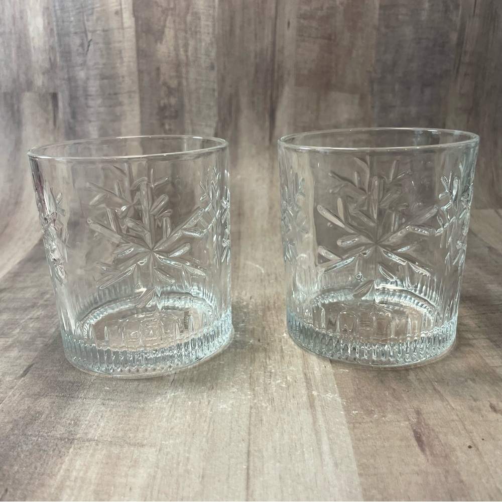 Set of 2  Maker's Mark Snowflake Bourbon Rocks Glasses SIV